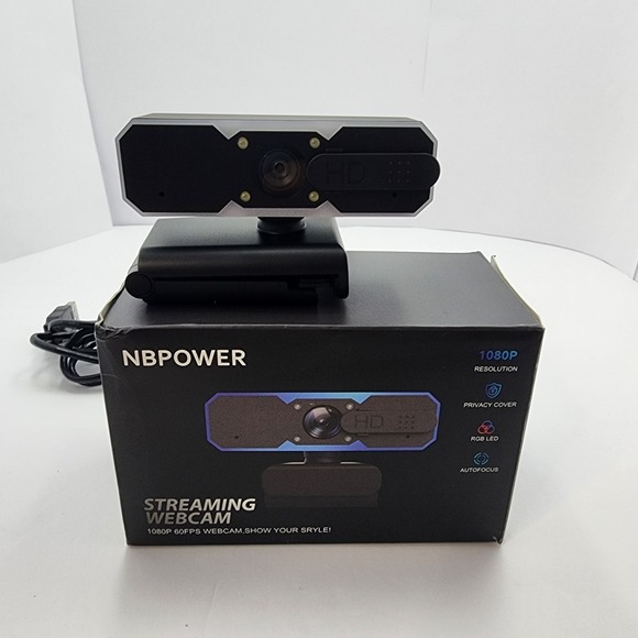 NBPOWER Other - NBPOWER Black 1080P 60Fps Autofocus Digital Streaming Webcam With Microphone